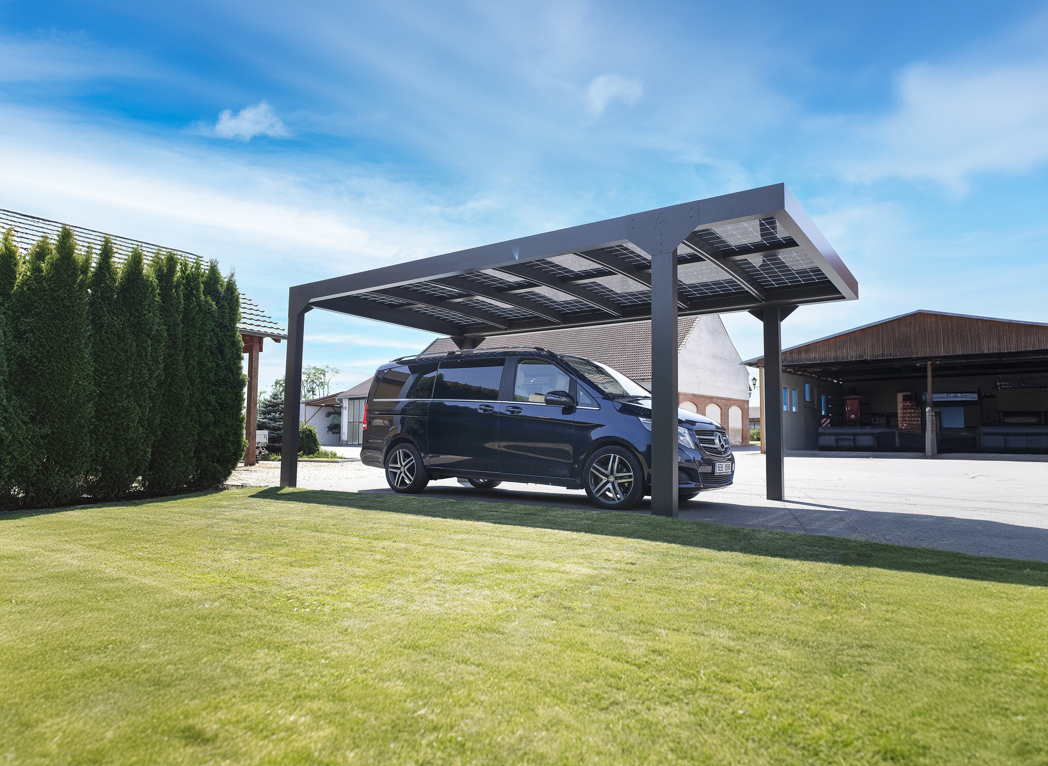 CARPORT CAMPER SOLAR estetický a praktický